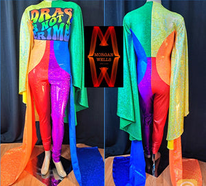 DRAG IS NOT A CRIME HOLOGRAM PRIDE CATSUIT