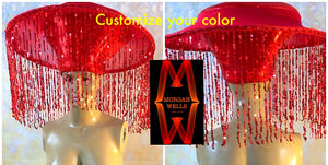 SEQUIN FRINGE HAT CUSTOMIZE YOUR COLOR