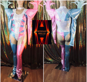 BUCKLE UP LEOTARD AND CHAPS TRANS PRIDE ADDITION