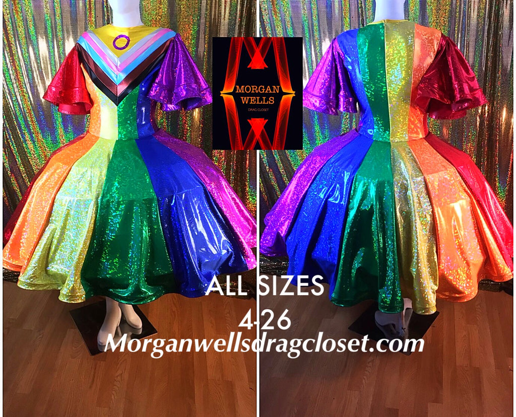 PROGRESSIVE GAY PRIDE HOOPED PARTY DRESS