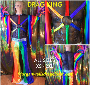 DRAG KING PRIDE HOLOGRAM JUMPSUIT
