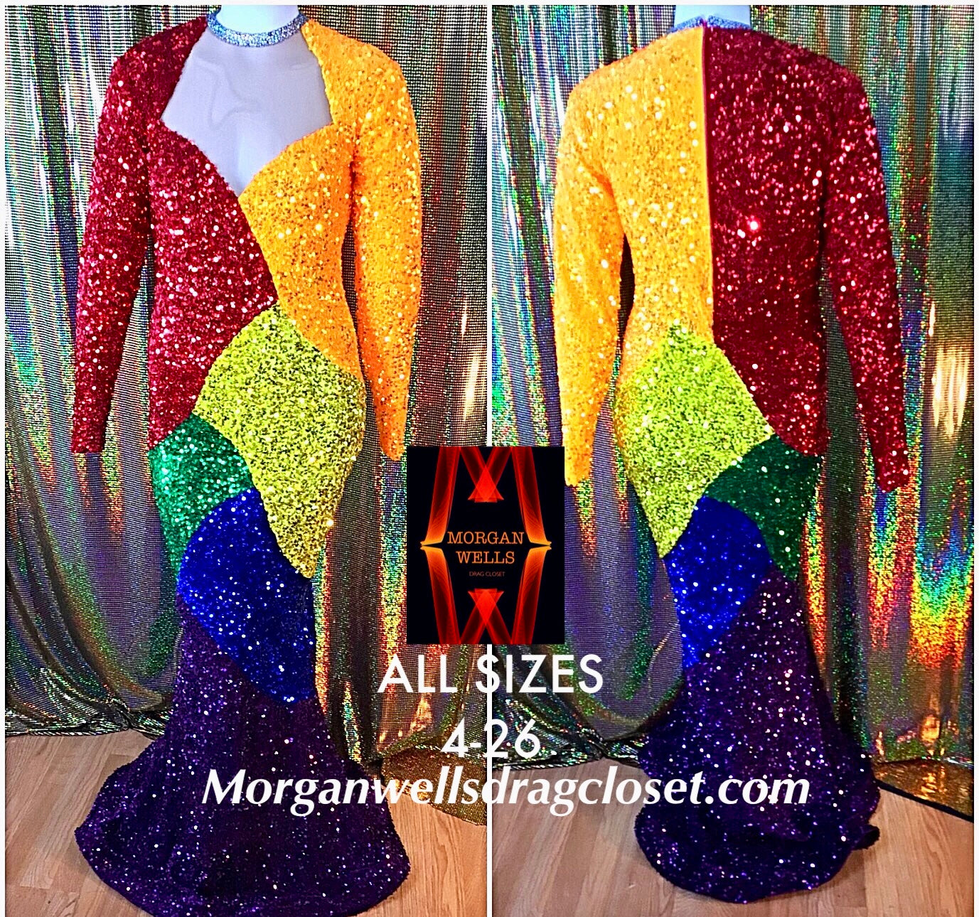 sequin rainbow dress FULL GAY PRIDE – MORGAN WELLS DRAG CLOSET Color:Deep Espresso Stretch Nappa Summer Wind: Derby Dresses Edgy Dress line mini cut flatters