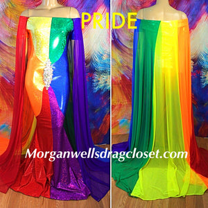 rainbow sheer dress Anthropologie Selkie Rainbow Mini Dress Sheer Organza Fairy Ethereal Size L NEW