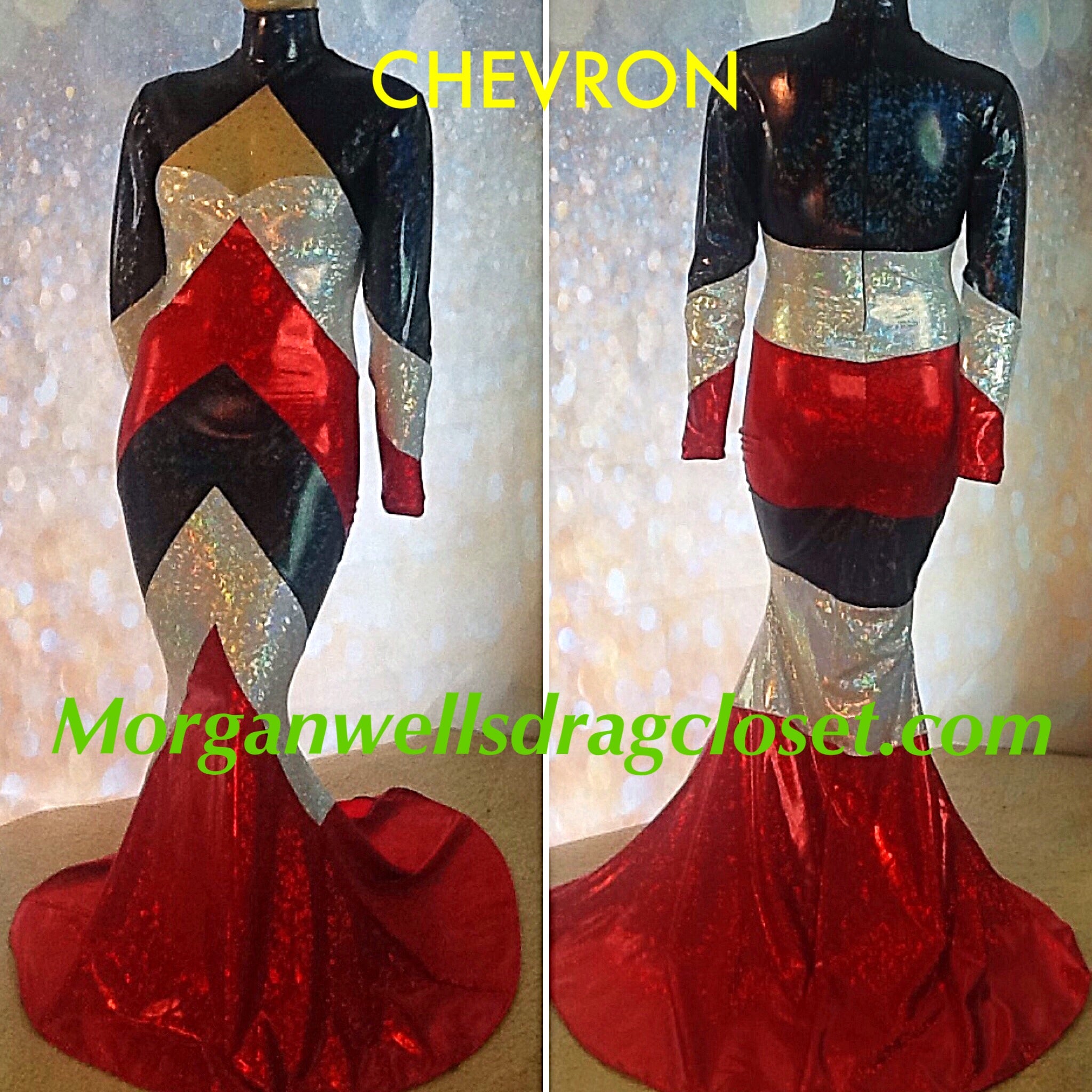 red black chevron dress Rue 21 New NWT Red Black Chevron 3/4 Sleeve