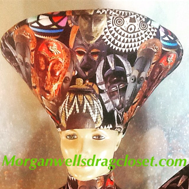 AFRICAN MASK PRINT HAT