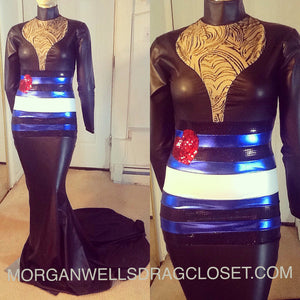 LEATHER PRIDE FLAG DRESS